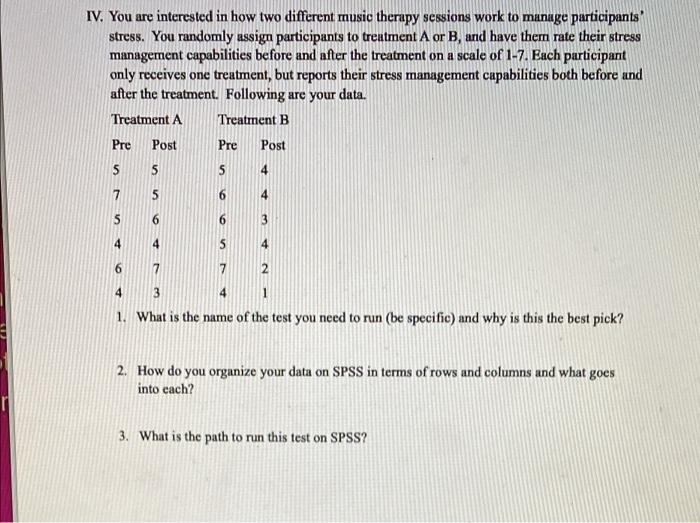 IV. You are interested in how two different music