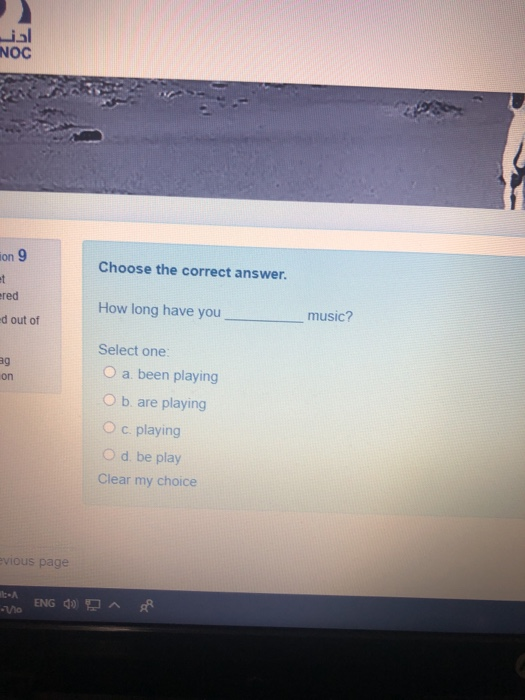 ial NOC on 9 Choose the correct answer. ered How