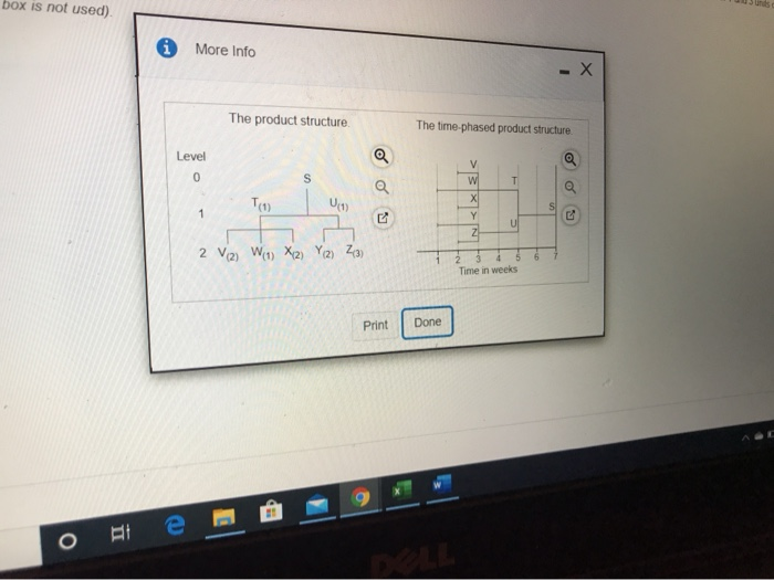 More Info The product structure The time-phased