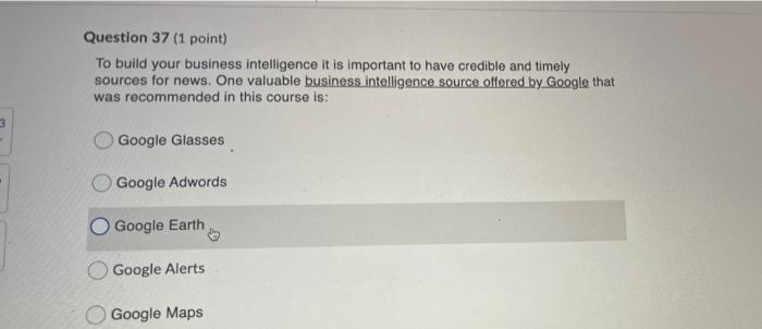 Question 37 (1 point) To build your business