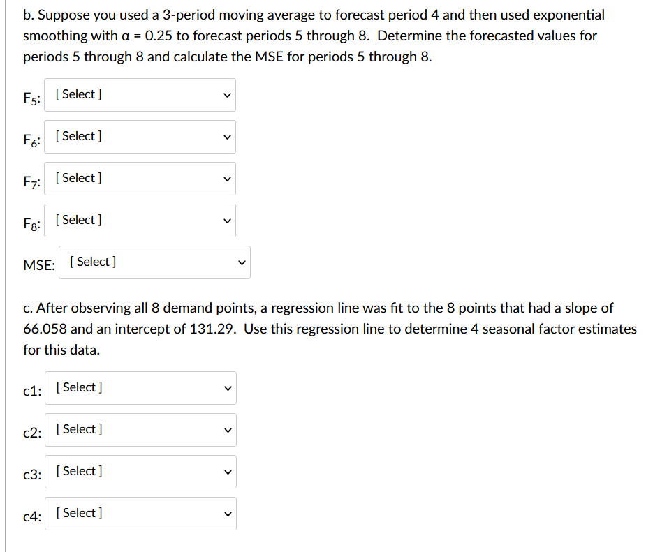 ] Consider the demand shown below that occurred