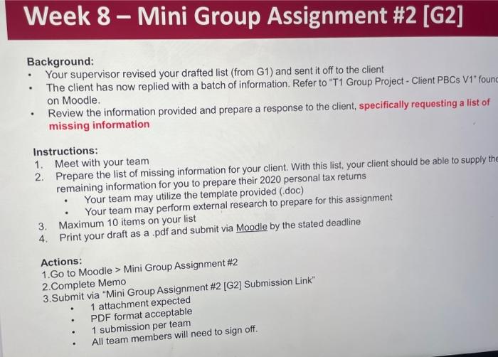 Week 8 - Mini Group Assignment #2 [G2]