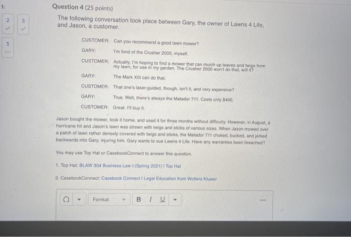 please answer 4&5 Question 4 (25 points) The