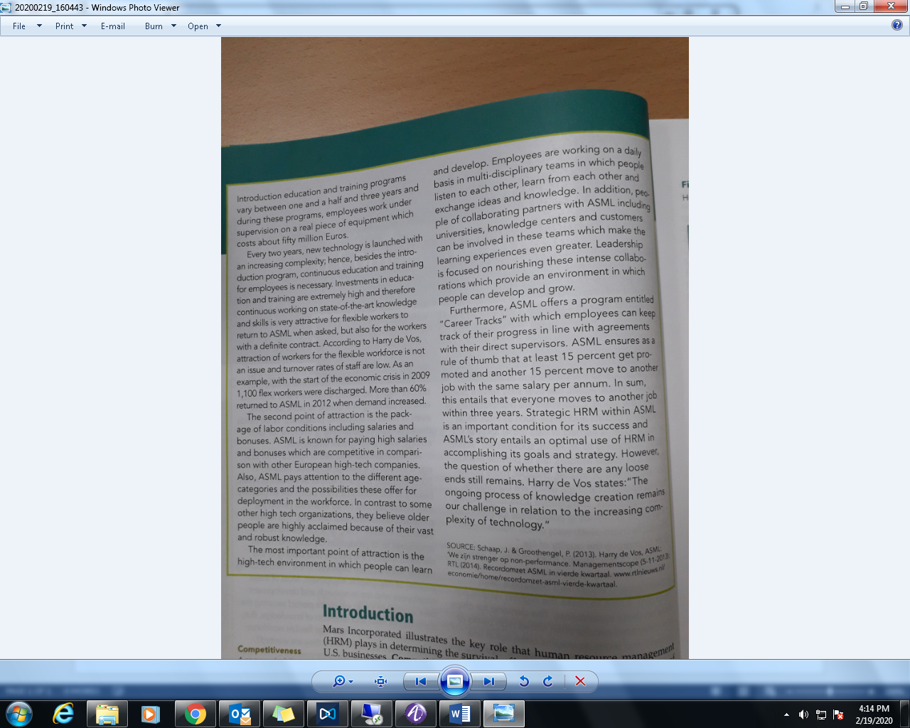 Read the introductory case ASML: HR Boosts