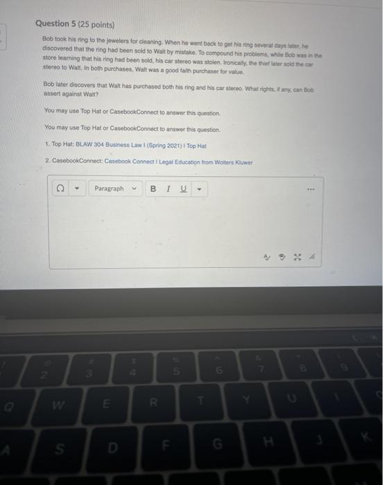 please answer 4&5 Question 4 (25 points) The