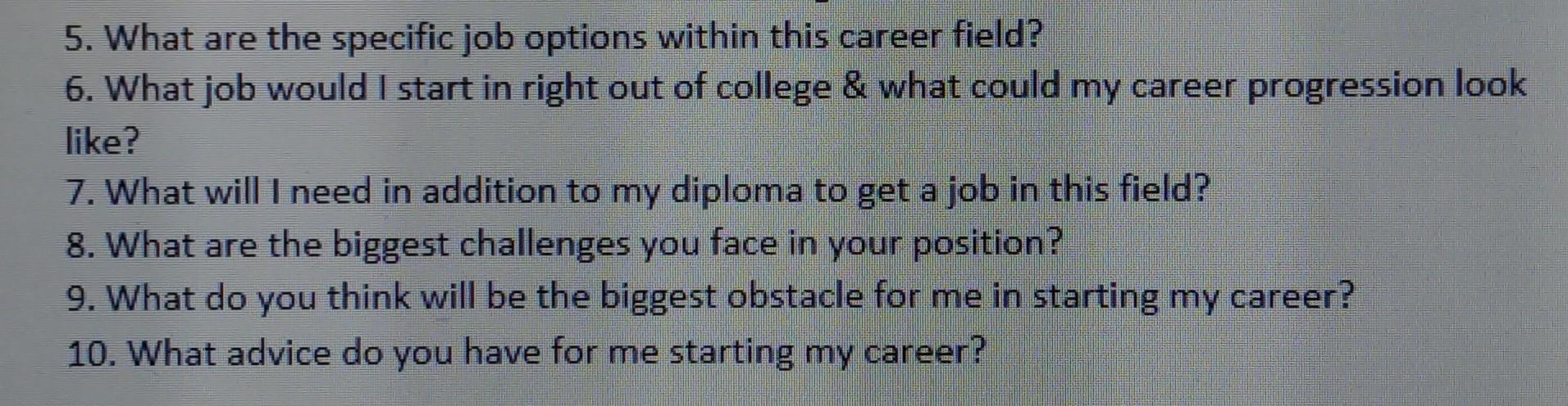 this questions for operation manager in any