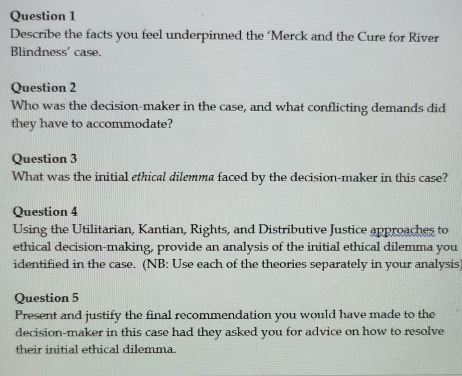 This is the case of Merck and the cure for river