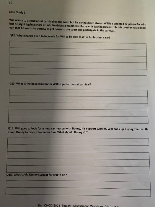 25 Case Study 3: Will wants to attend a surf