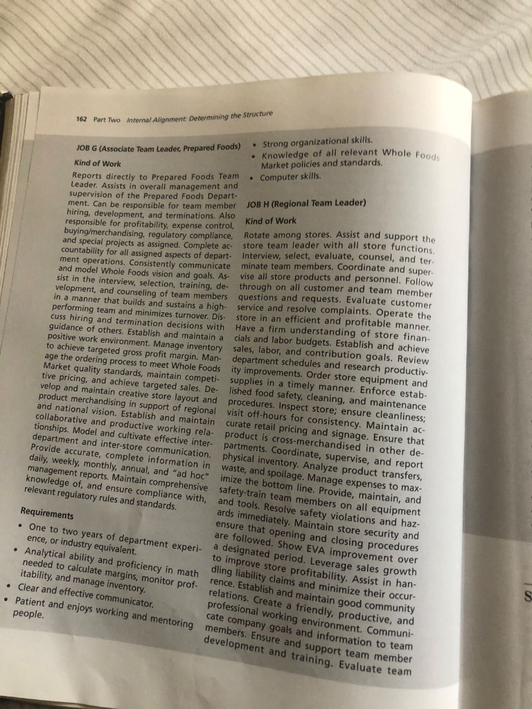 Analyze Case study question # 4 on page 159 "Job