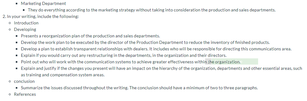Case: Auto Company restructuring plan (
