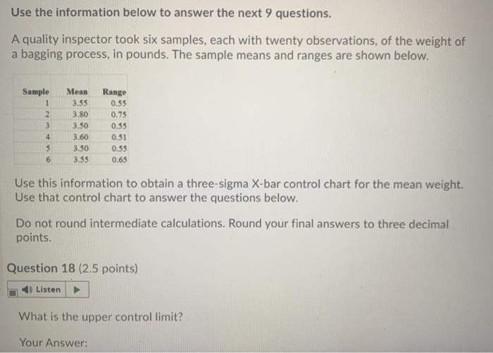 Use the information below to answer the next 9