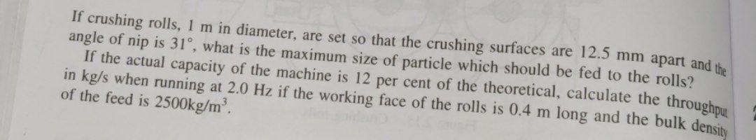 Pls do quickly If crushing rolls, 1 m in