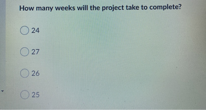 A construction project is broken down into