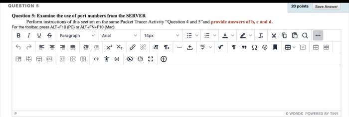 Save Answer QUESTION 4 20 points Question 4: 1.