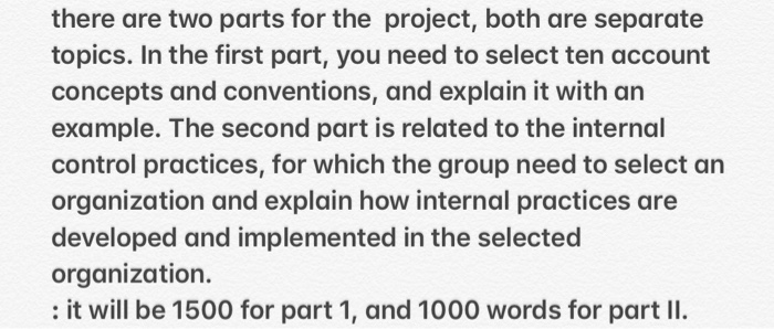 there are two parts for the project, both are