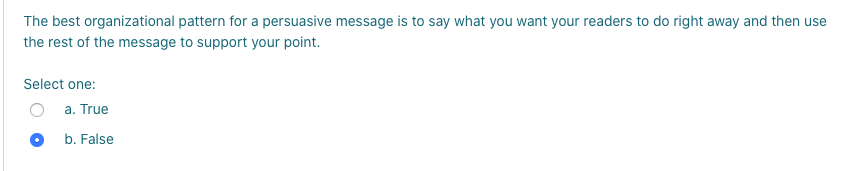 The best organizational pattern for a persuasive