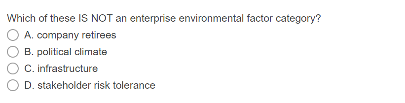 Which of these IS NOT an enterprise environmental