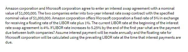 Amazon corporation and Microsoft corporation