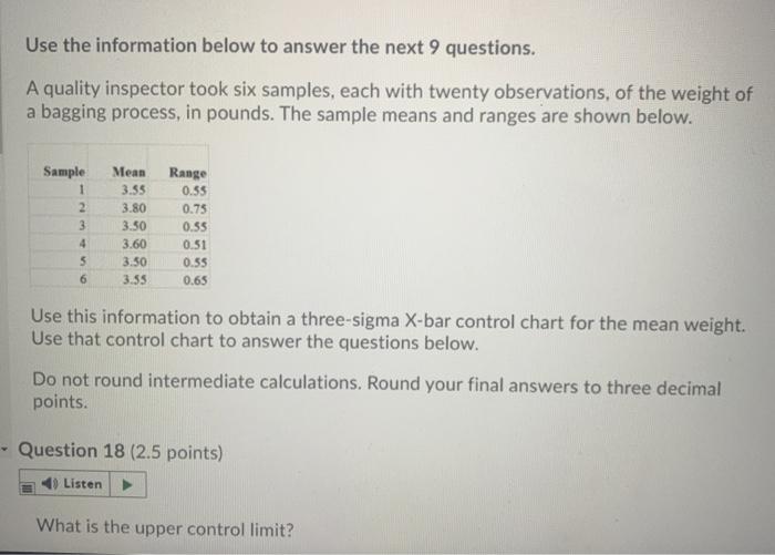 Use the information below to answer the next 9