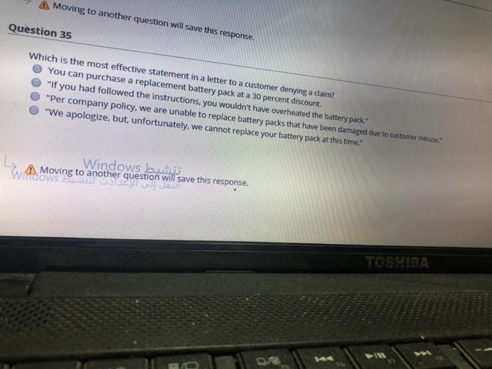 A Moving to another question will save this