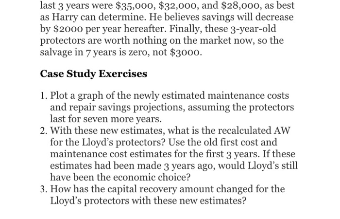 CASE STUDY ANNUAL WORTH ANALYSIS-THEN AND NOW