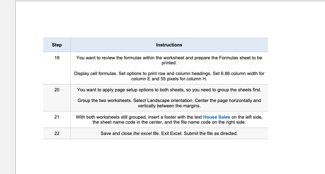 Excel Assignment #1 Project Description: You own