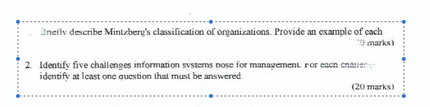 Need some help in the questions with examples.