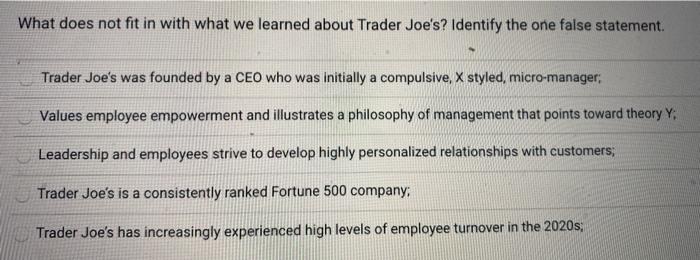 What does not fit in with what we learned about