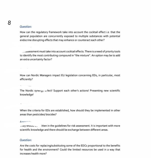 jjo 8 Question: How can the regulatory framework