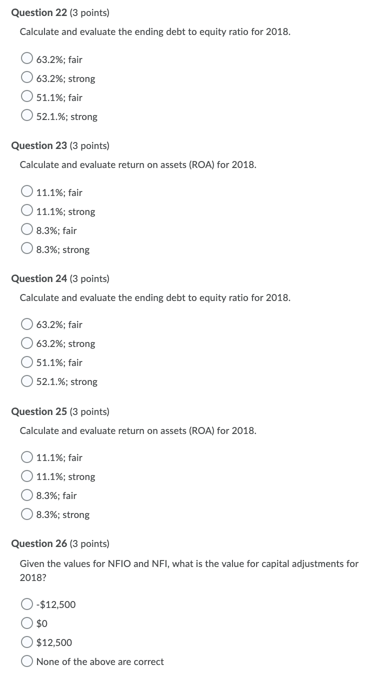 Income statement and the net worth (balance