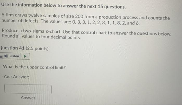 Use the information below to answer the next 15