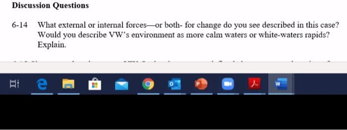 Discussion Questions 6-14 What external or