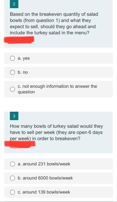 please i need answer question 2 ,3 and 4 Answer