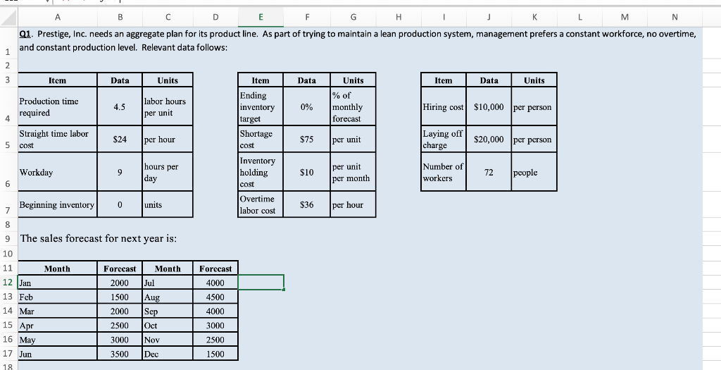 B C D E F G H I J K L M N Q1. Prestige, Inc.
