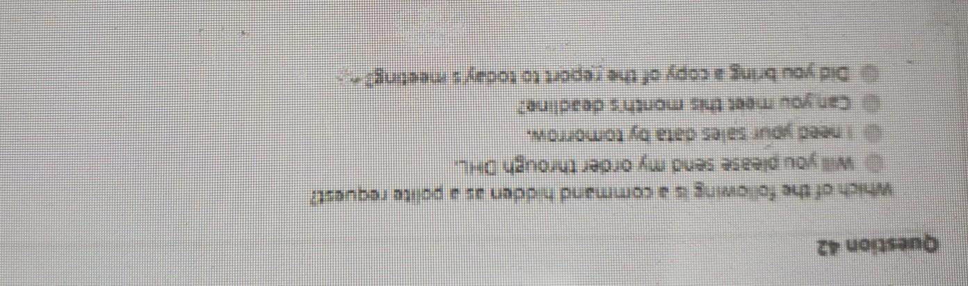s 18 Question 3 The statement Dd you know you can