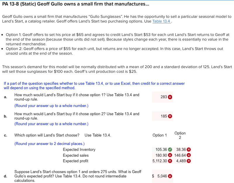 PA 13-8 (Static) Geoff Gullo owns a small firm