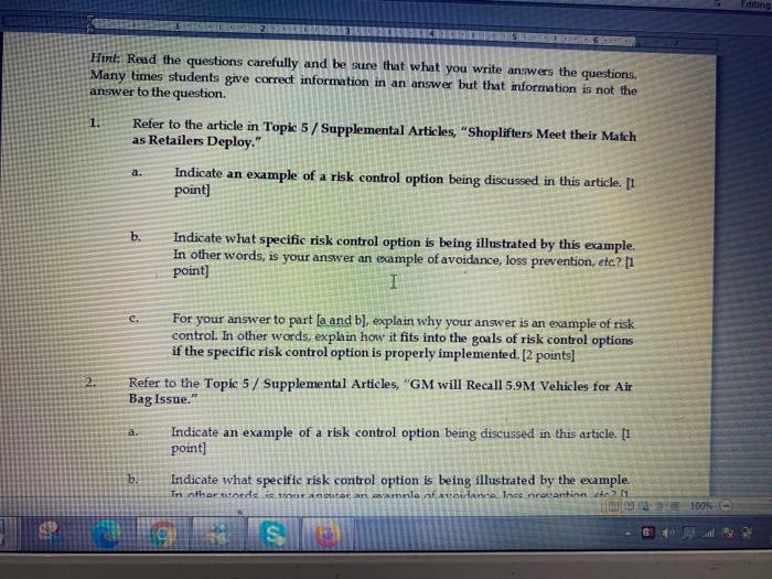 Hot: Read the questions carefully and be sure