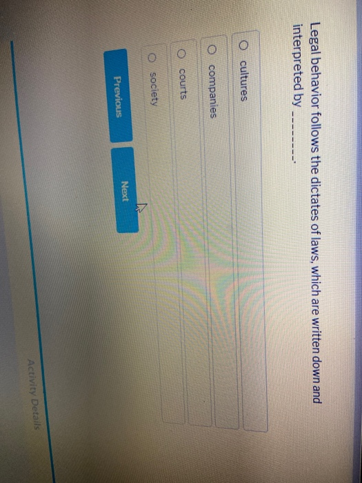 An example of an ethical policy statement is: O