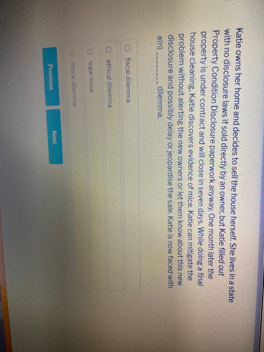 An example of an ethical policy statement is: O