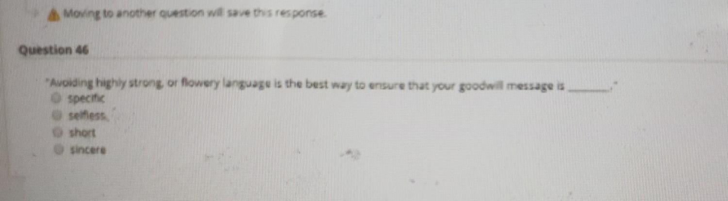 Moto another question will save the response