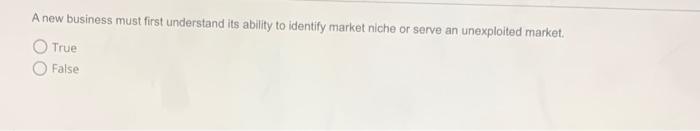 help please A new business must first understand