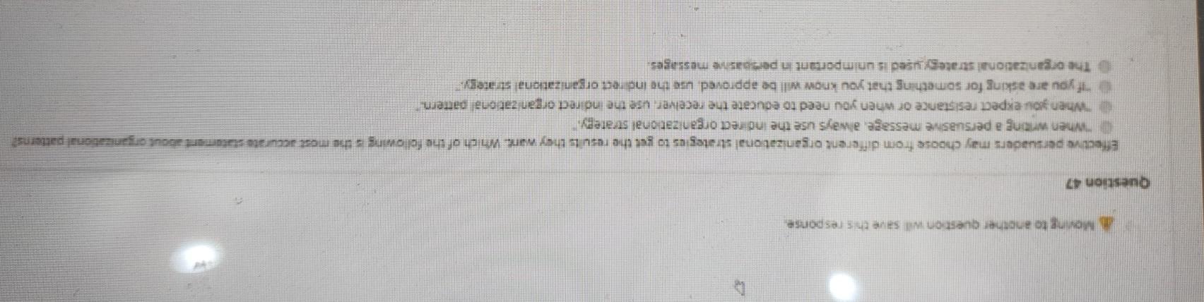 Moto another question will save the response