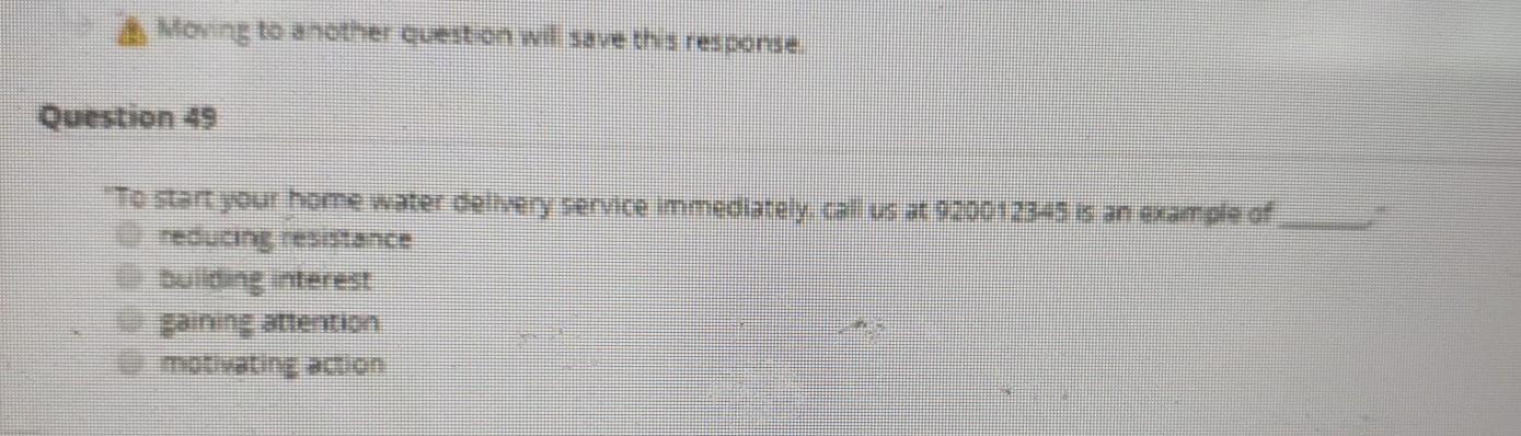 Moto another question will save the response