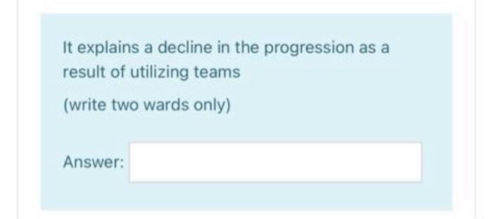 It explains a decline in the progression as a