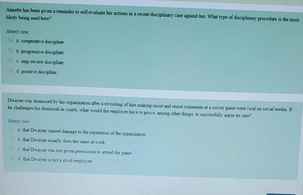 Annette has been given a reminder to