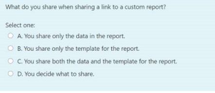 What do you share when sharing a link to a custom