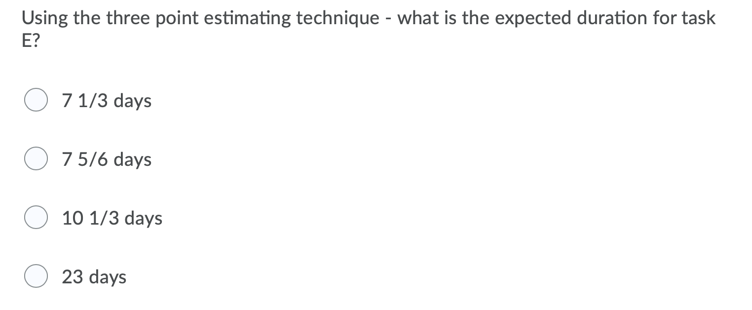 ESTIMATING DATA The three point estimating