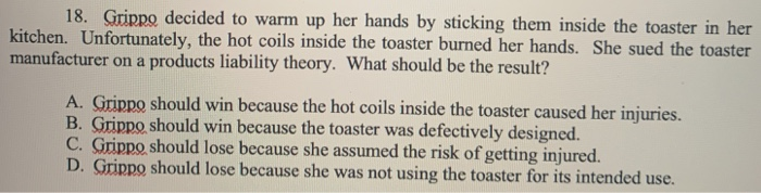 18. Grippe decided to warm up her hands by