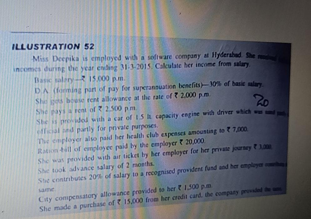 20 ILLUSTRATION 52 Miss Deepika is employed with