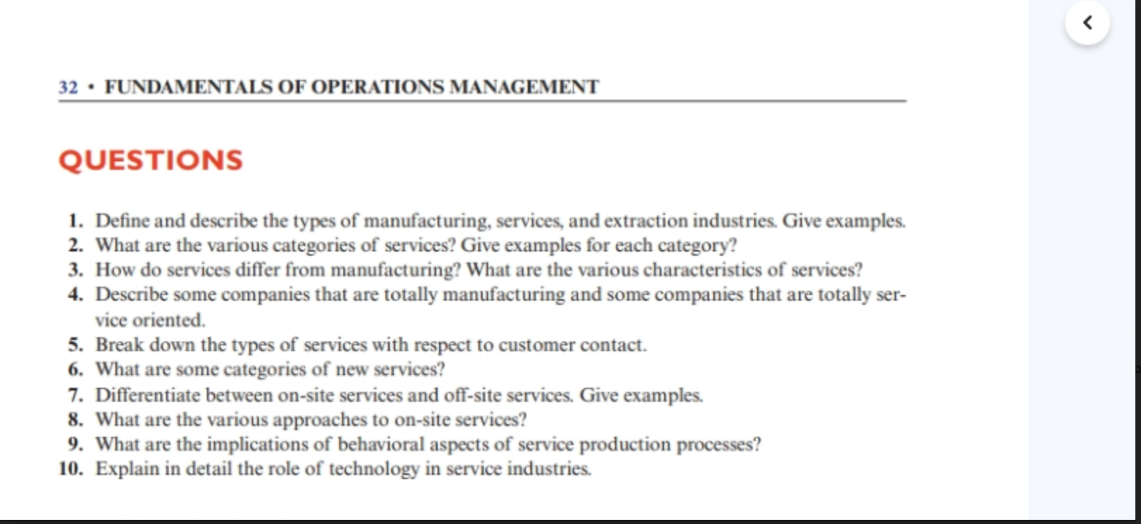 32 FUNDAMENTALS OF OPERATIONS MANAGEMENT